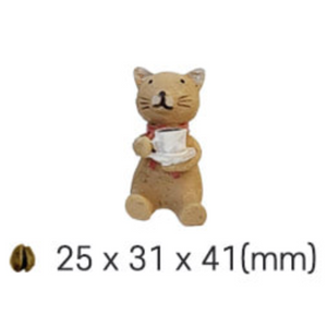 Coffee Break - Cat on Bench Figurine Set