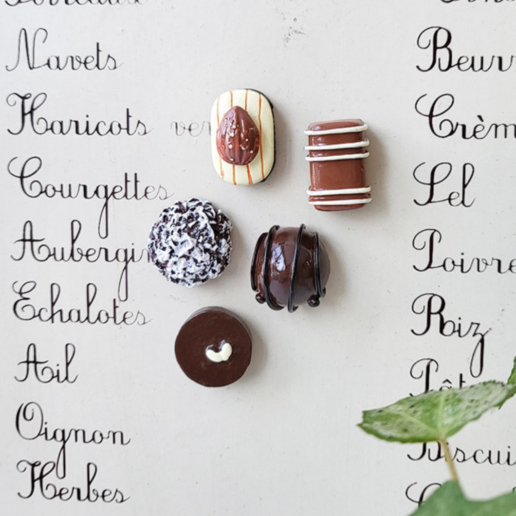 Chocolate Bon Bon Magnets - 5 Piece Set