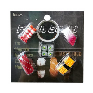 Mini Fresh Sushi Magnets - 5 Piece Set