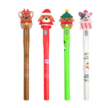 Load image into Gallery viewer, Holiday Puppy Light Up Gel Pen