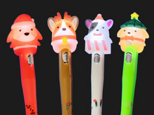 Load image into Gallery viewer, Holiday Puppy Light Up Gel Pen