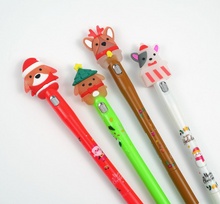 Load image into Gallery viewer, Holiday Puppy Light Up Gel Pen