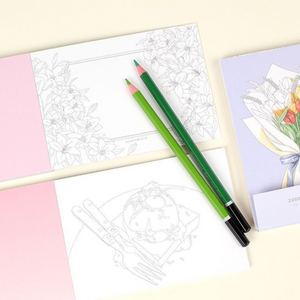 Colouring Postcard Book