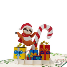 Load image into Gallery viewer, Christmas Sloth - Pop Up Card