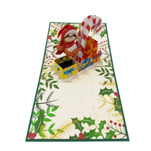 Load image into Gallery viewer, Christmas Sloth - Pop Up Card