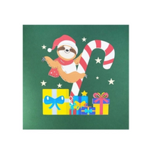 Load image into Gallery viewer, Christmas Sloth - Pop Up Card
