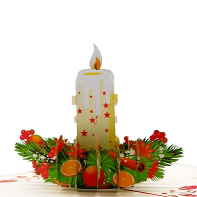 Christmas Candle - Pop Up Card