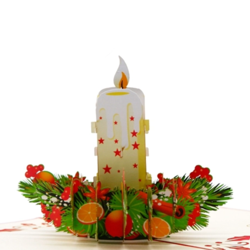 Christmas Candle - Pop up Card