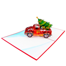 Load image into Gallery viewer, Festive Truck - Pop Up Card