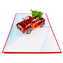 Load image into Gallery viewer, Festive Truck - Pop Up Card