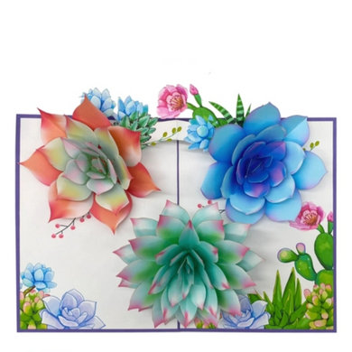 Succulents - Pop Up Card