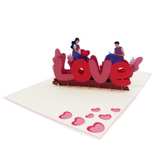 "Love" Couple - Pop Up Card