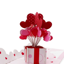 Load image into Gallery viewer, Valentine&#39;s Balloon Box - Pop Up Card