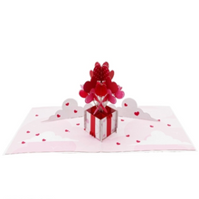 Load image into Gallery viewer, Valentine&#39;s Balloon Box - Pop Up Card