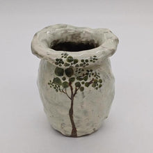 Load image into Gallery viewer, Green Tree Vase - Medium Wide Mouthed White