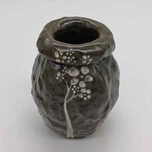 White Tree Vase - Medium Thick Mouth Brown