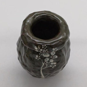 White Tree Vase - Medium Thick Mouth Brown