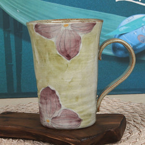 Buncheong Hollyhock Ceramic Mug