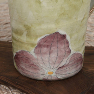 Buncheong Hollyhock Ceramic Mug