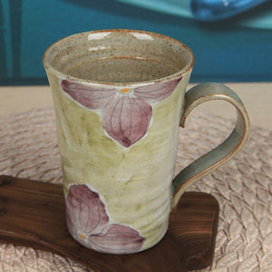 Buncheong Hollyhock Ceramic Mug