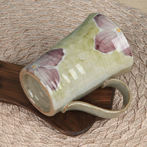 Buncheong Hollyhock Ceramic Mug