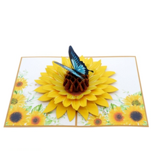 Load image into Gallery viewer, Sunflower Butterfly - Pop Up Card