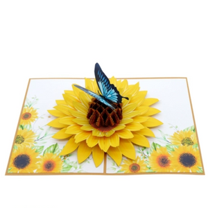Sunflower Butterfly - Pop Up