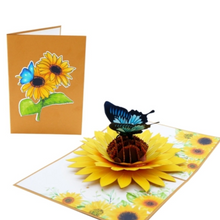 Load image into Gallery viewer, Sunflower Butterfly - Pop Up Card