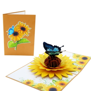 Sunflower Butterfly - Pop Up