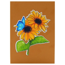 Load image into Gallery viewer, Sunflower Butterfly - Pop Up Card