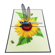 Load image into Gallery viewer, Dragonfly Flower - Pop Up Card