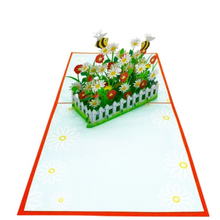 Load image into Gallery viewer, White Daisy Garden - Pop Up Card