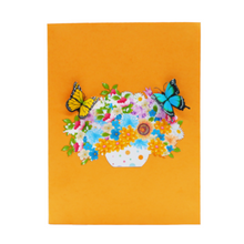 Load image into Gallery viewer, Wildflowers with Butterflies Vase - Pop Up Card