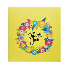 Load image into Gallery viewer, Thank You - Flower Wreath - Pop Up