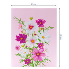 Load image into Gallery viewer, Cosmos Flowers Pop Up Card