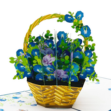 Load image into Gallery viewer, Butterfly Pea Flower Basket - Pop Up Card