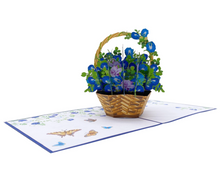 Load image into Gallery viewer, Butterfly Pea Flower Basket - Pop Up Card