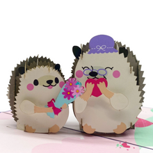 Load image into Gallery viewer, Mama and Child Hedgehog - Pop Up Card