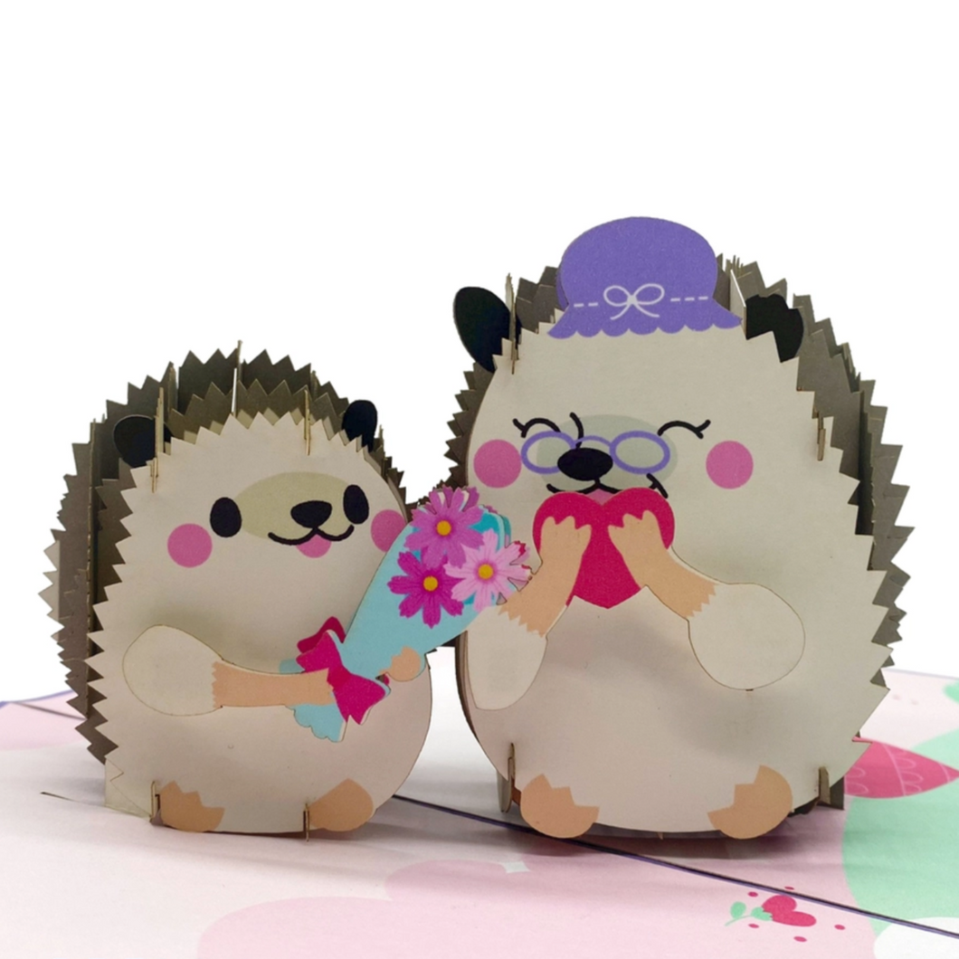 Mama and Child Hedgehog - Pop Up Card