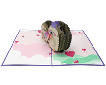 Load image into Gallery viewer, Mama and Child Hedgehog - Pop Up Card