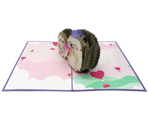 Mama and Child Hedgehog - Pop Up Card