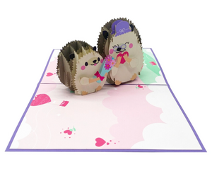 Mama and Child Hedgehog - Pop Up Card