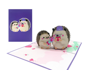 Mama and Child Hedgehog - Pop Up Card
