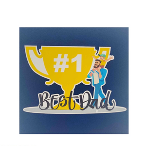 #1 Best Dad Trophy - Pop Up