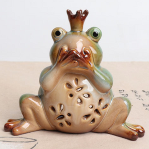 Crown Frog - Candle Holder