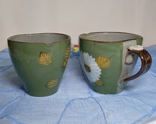 Load image into Gallery viewer, Hand Painted Cosmos Mug - Green