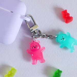 Jelly Bear Figure Keyring - Baby