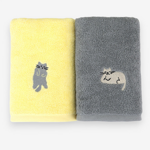 40x80 Embroidered Towel - (2P) 01 Cat