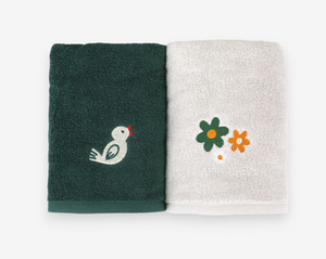 40x80 Embroidered Towel - (2P) 03 Coucou