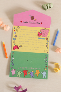 Jelly Bear Hologram Folding Card